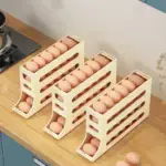 4-Tier Tilted Egg Storage Rack: Compact, Efficient, and Fresh!