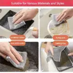 Effortless Cleaning with the All-Purpose Wire Dishwashing Rag - Image 4