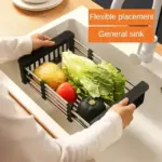 Stainless Steel Retractable Dish Drying Rack – Adjustable, Rust-Resistant Over-the-Sink Organizer for Space-Saving Kitchen Storage 🧽✨ - Image 2