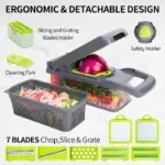 15-in-1 Multifunctional Vegetable Chopper – Slice, Dice, Grate & Prep Like a Pro! - Image 2