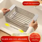 Stainless Steel Retractable Dish Drying Rack – Adjustable, Rust-Resistant Over-the-Sink Organizer for Space-Saving Kitchen Storage 🧽✨ - Image 4