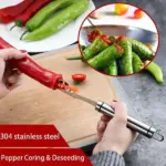 Stainless Steel Pepper Corer & Seed Remover - Image 5