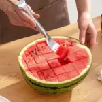 Dual-Head Watermelon Fork Slicer – 2-in-1 Stainless Steel Cutter & Fork for Effortless, Mess-Free Melon Enjoyment 🍉 - Image 4