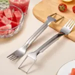 Dual-Head Watermelon Fork Slicer – 2-in-1 Stainless Steel Cutter & Fork for Effortless, Mess-Free Melon Enjoyment 🍉 - Image 7