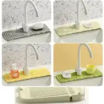Faucet Splash Guard Draining Tray Mat – Keep Countertops Dry & Mess-Free - Image 3