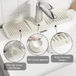 Faucet Splash Guard Draining Tray Mat – Keep Countertops Dry & Mess-Free - Image 4
