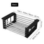 Stainless Steel Retractable Dish Drying Rack – Adjustable, Rust-Resistant Over-the-Sink Organizer for Space-Saving Kitchen Storage 🧽✨ - Image 10