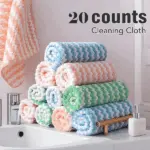 Microfiber Cleaning Cloth Set (20 Pcs) – Ultra-Absorbent, Streak-Free & Reusable - Image 2