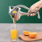 Manual Aluminum Alloy Juice Squeezer – Heavy-Duty Hand Press Citrus Juicer