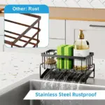 Stainless Steel Sponge Holder – Self-Draining Sink Organizer for Kitchen & Bathroom - Image 7